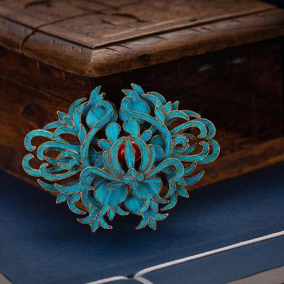 Originale Designerhandwerkskunst handgefertigte Filigranbrosche Chinesischer Retro-Palaststil neutraler Herren- und Damenanhänger Markenschmuck