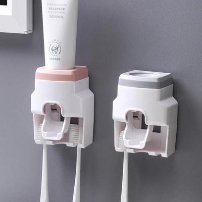 Kleiner Zahnbürstenhalter Spurloser Spender Wandmontage Automatischer Quetscher für Zuhause Dusche Badezimmer Verteiler Spender