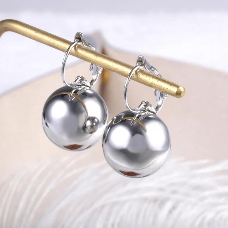 Vintage Big Round Ball Pendant Earrings Women's Concise Daily Earrings  Jewelry Wedding Birthday Accessories Perfect Gift