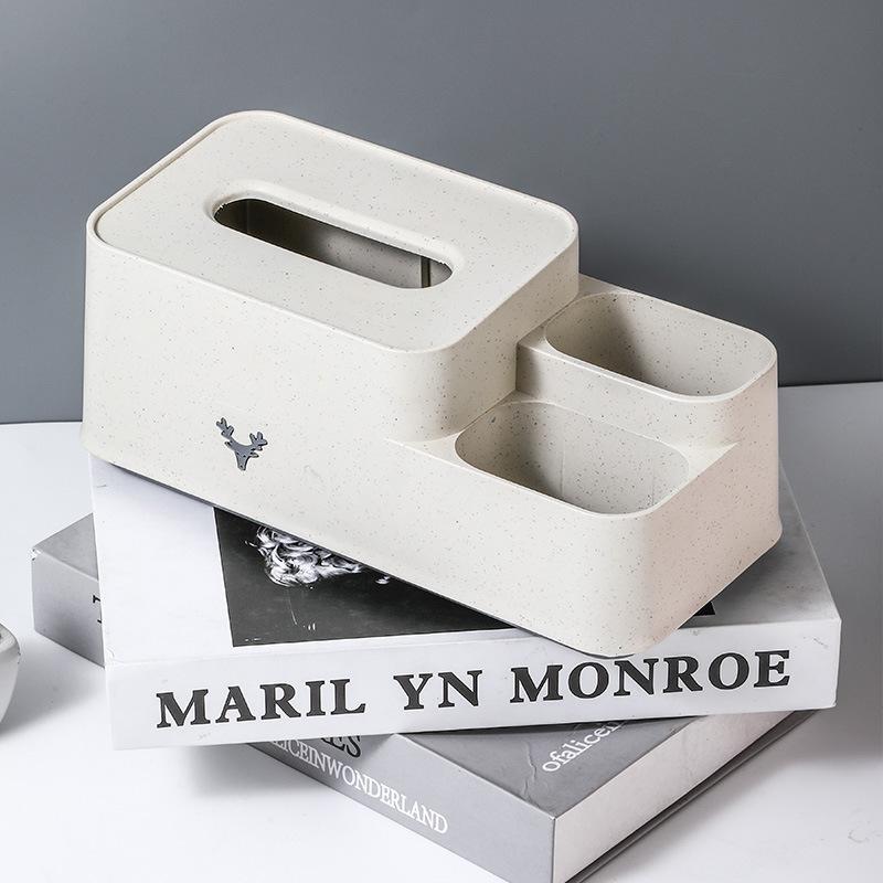 Stylowy Kreatywny Stolik Kawowy z Wielofunkcyjnym Schowkiem Sterowanym Pilotem i Pudełkiem na Chusteczki do Salonów