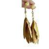 Silver needle round feather earrings simple high-end long earrings Bohemian retro temperament earrings women