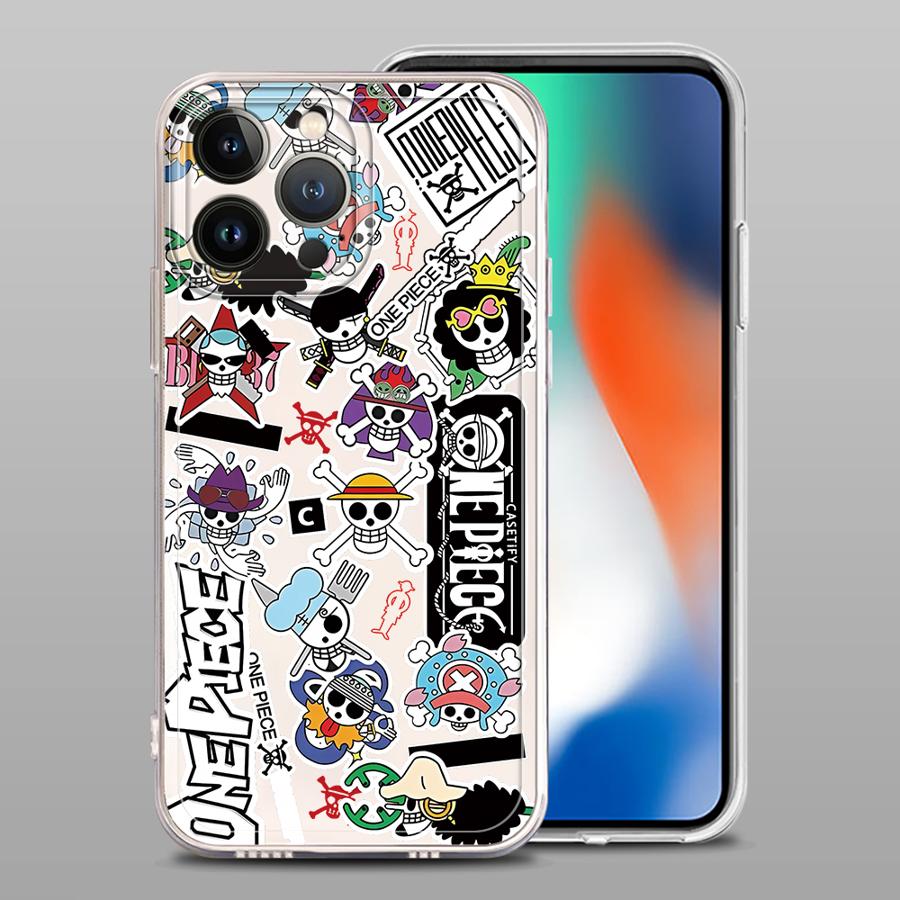 Case for iPhone 17 Pro Max 12 Mini 15 14 Plus 7 8 XR 16 11 13 Pro Air XS Max Soft Phone Cover Cartoon One Piece