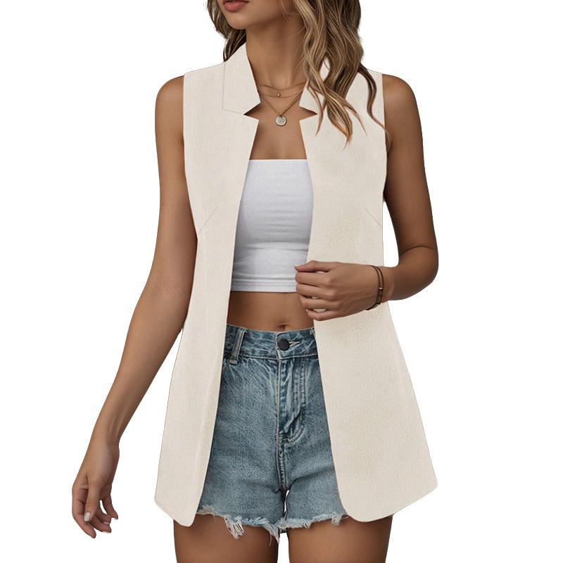 

ZANZEA Женский повседневный однотонный кардиган-жилет без рукавов L