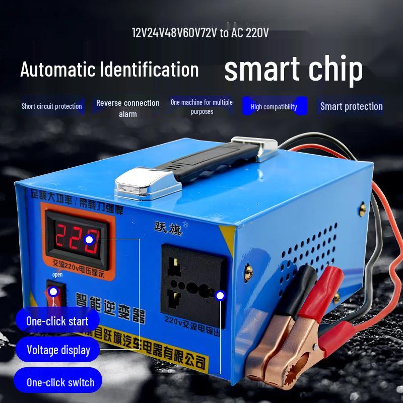 500W Smart Digital Display Car/Home Power Inverter 48V to 220V