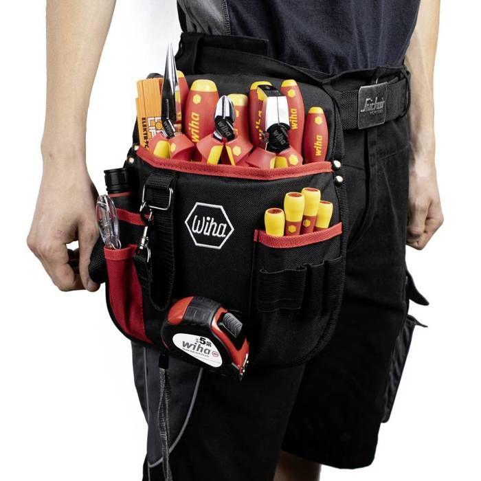 Sacoche à outils équipée Wiha 44574 pour électricien 18 pièces (l x H x P) 250 x 280 x 80 mm