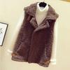 Jehněčí plyšová vesta dámská podzimní a zimní svrchní bunda vesta