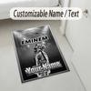 Personalized Crystal Velvet Carpet,Eminem Custom Printed Name, Plush Area Rug For Home Indoor Decor