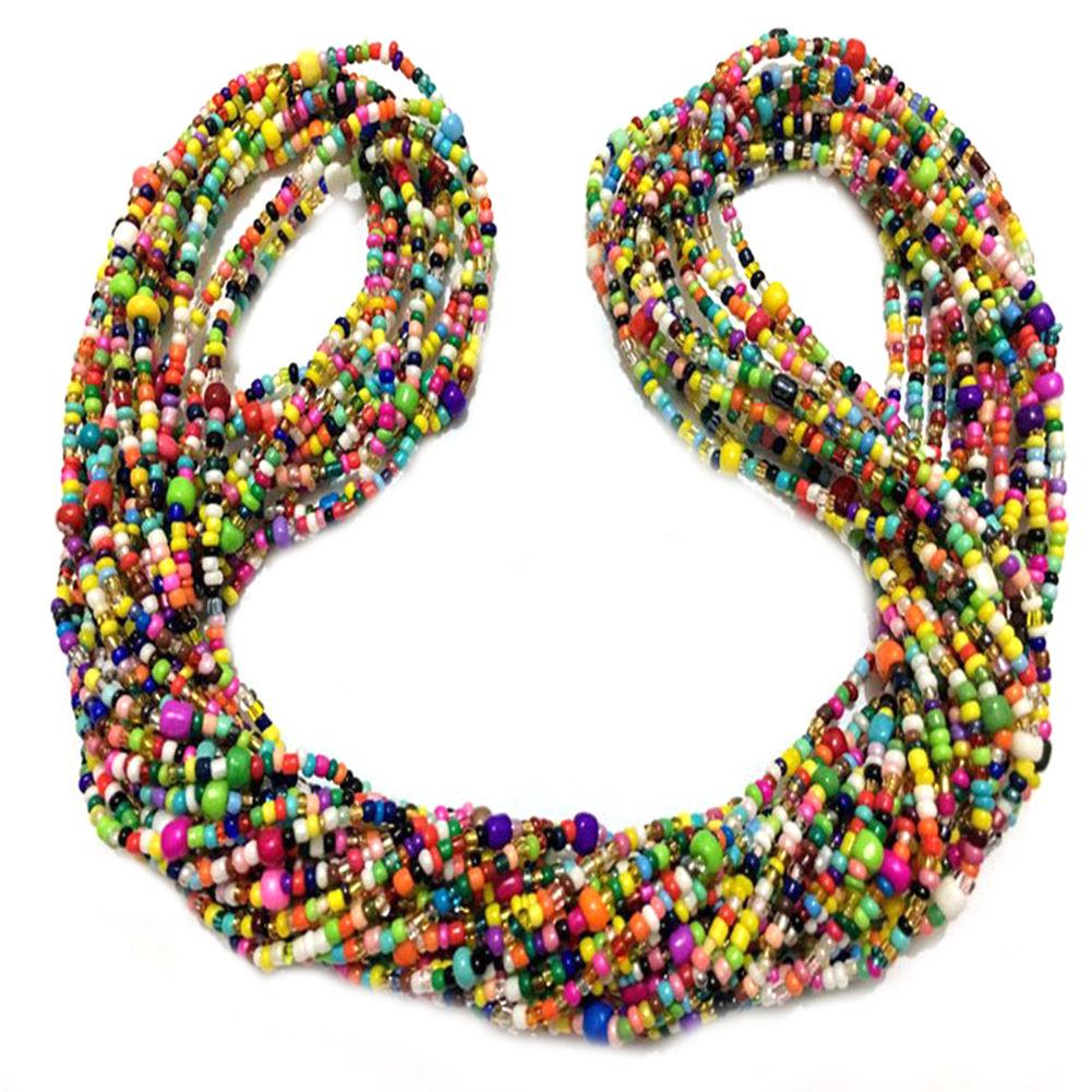 

Women Layered Beaded Belly Chain Boho Style Body Chains Rave Body Accessory for Beach Party Wearings