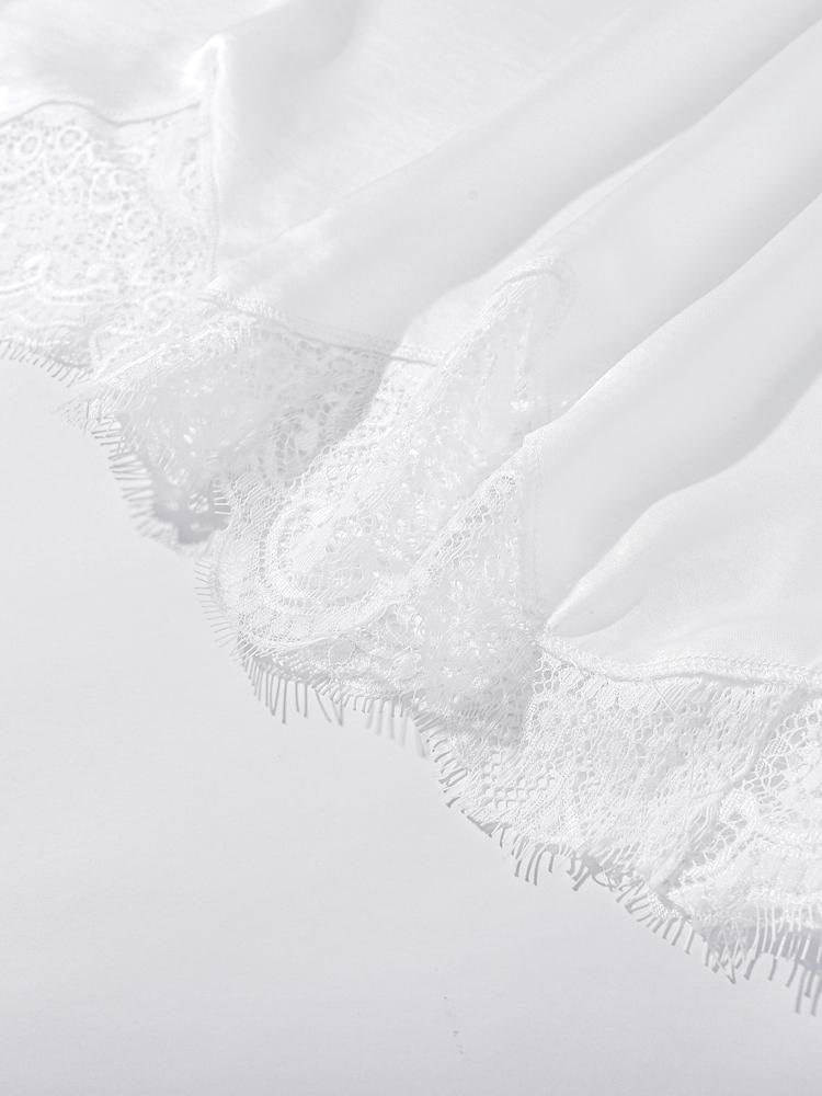 Lace Stitching Short Skirt Ladies Solid Color Short Skirt White Pink Optional All-match Short Skirt That Can Be Worn In All Seasons