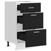 Kitchen Base Cabinet Black Oak Effect 40 x 46 x 81.5 cm