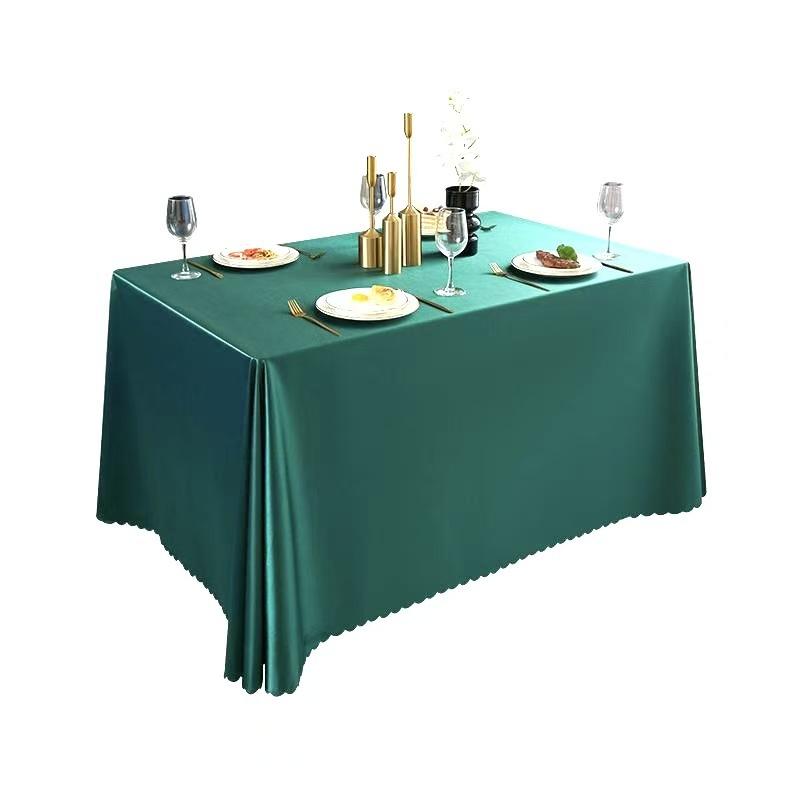 Hotel Tablecloth Round Table Thickened Fabric Dining Table Cloth Satin Large Round Table Hotel Square Banquet European Square Table Tablecloth