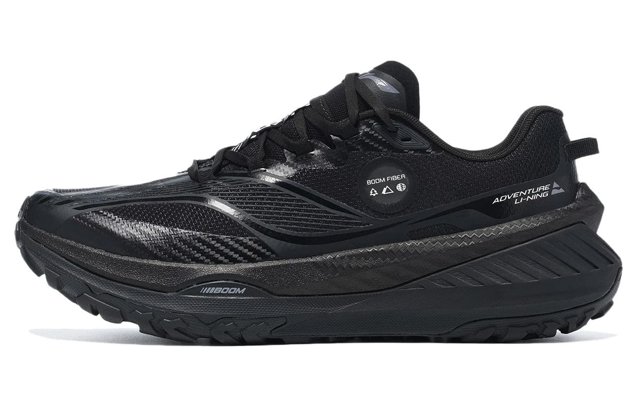 Li Ning Удобная амортизация, износостойкие, низкие, повседневные, для бега, мужские, черные ARNT003-2 40