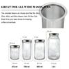 24TE Jar Filter Mesh Stainless Steel Infusers Multi Cold Brew Coffee Filters Reusable Home DIY Coffee Maker Coffeewares
