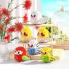 Cute Bird Cartoon Figurine Micro-Particle Building Blocks with Ring Toss Blind Box