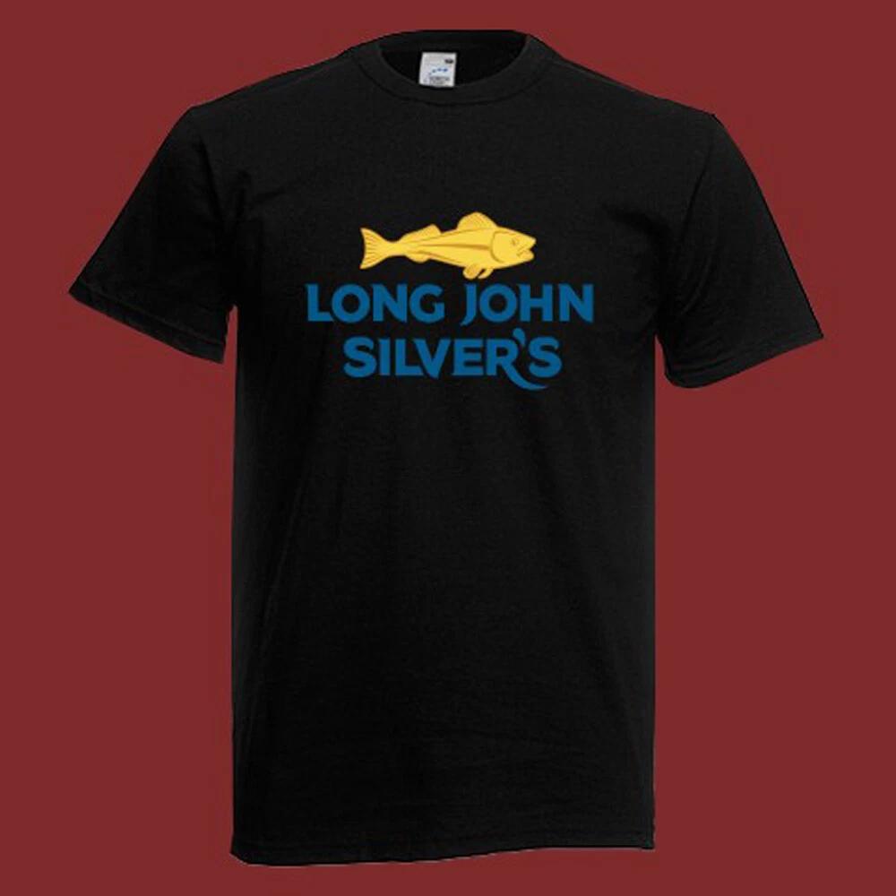 Long John s Silver Restaurant Men s Black Size S-5XL 2XL