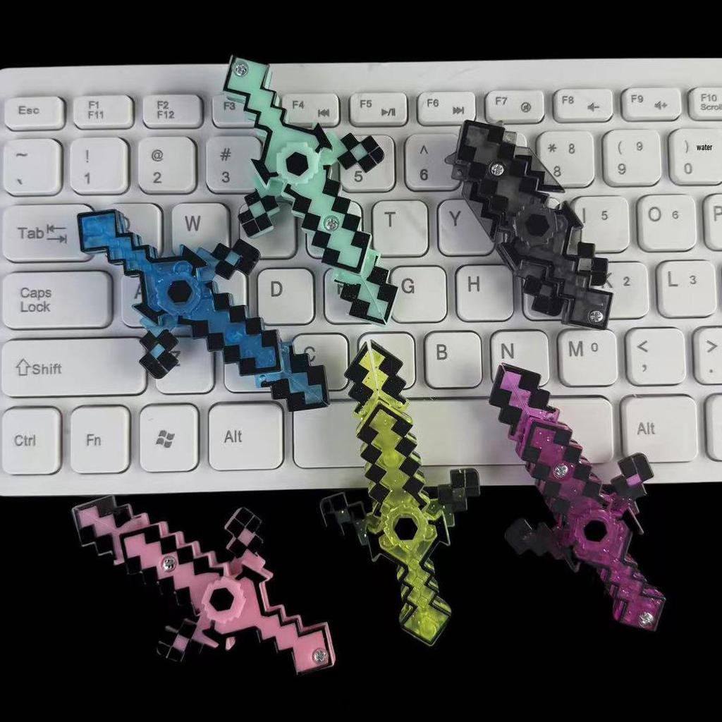 Minecraft Diamond Sword Spinner Keychain - Toy & Stress Reliever