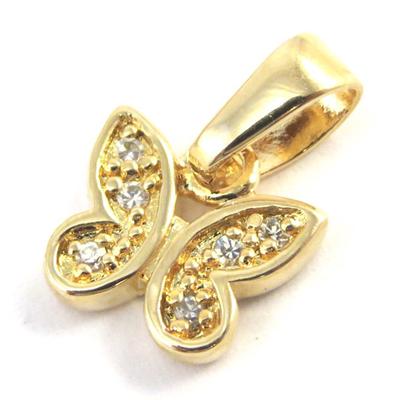 [M6918] - Gold Plated 'Butterfly' Pendant