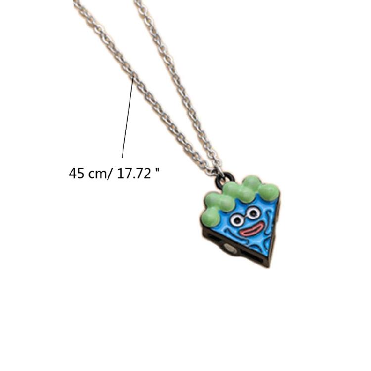 Cartoon Pizza Pendant Necklace for Women Girls, Magnetic Pendant Necklace
