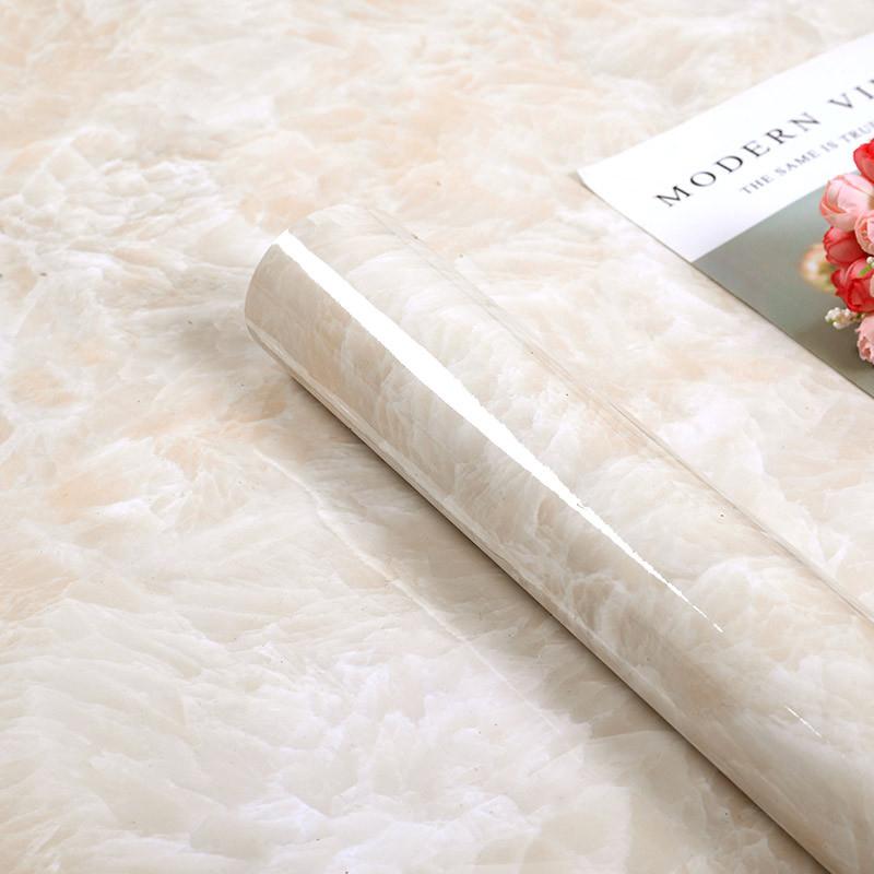 Living Room, Dining Table, Kitchen Wallpaper, Self-adhesive Wallpaper, Thickened Marble, Waterproof, Oil Resistant, High-temperature Resistant Stove