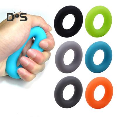 Anello di allenamento della forza di presa in silicone Anello di allenamento antiscivolo per avambraccio Anello di allenamento per dita Cerchio di rafforzamento della presa della mano Allenamento portatile per la riabilitazione della mano