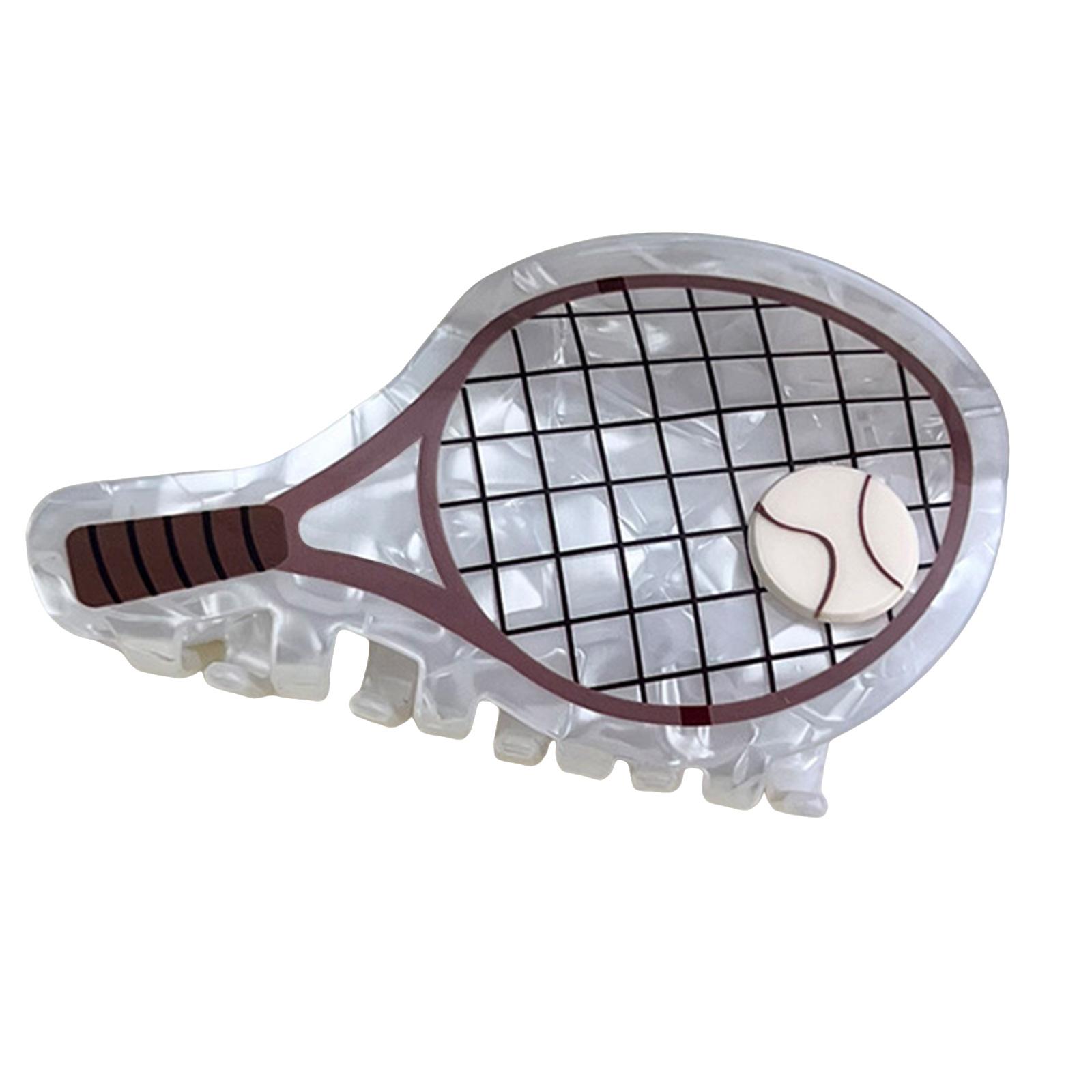 

Athletic Theme Hair Grip Tennis Racket Design Hair Claw Clip for Women Everyday Wear Hair Styling Tool for Sport Fans