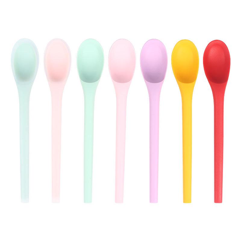 Silicone Baby Spoon - Drop-Resistant, High-Temperature Resistant, Child-Friendly Dessert & Stirring Spoon  