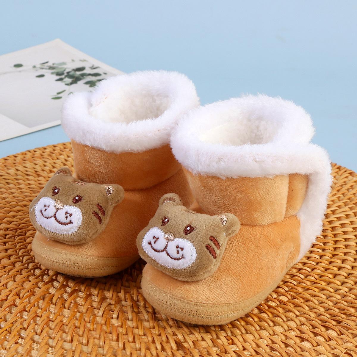 Детская обувь зимняя теплая на липучках для детей лет зимняя мягкая обувь для ходьбы — фото 16