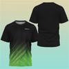2024 New 3D print Boutique Table Tennis Sports Shirt Training T-shirt Sweat-absorbing Comfortable Top Badminton Sports Shirt Top