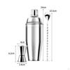 Cocktail Shaker Drink Mixing Spoon Professional Measuring Jigger Bartender Tools Stainless