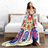 Colorful Floral Pattern Blanket with Bohemian Style for   Blanket, Suitable for Use In the Bedroom, Living Room, On the Sofa