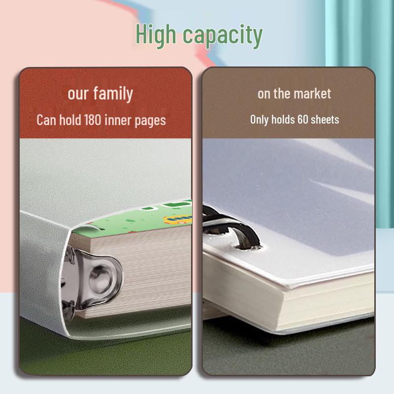 High-Quality A5 Black Cat Loose-Leaf Notebook with Hole-Punched, Thickened Replaceable Core, Perfect for Students - B5 Size