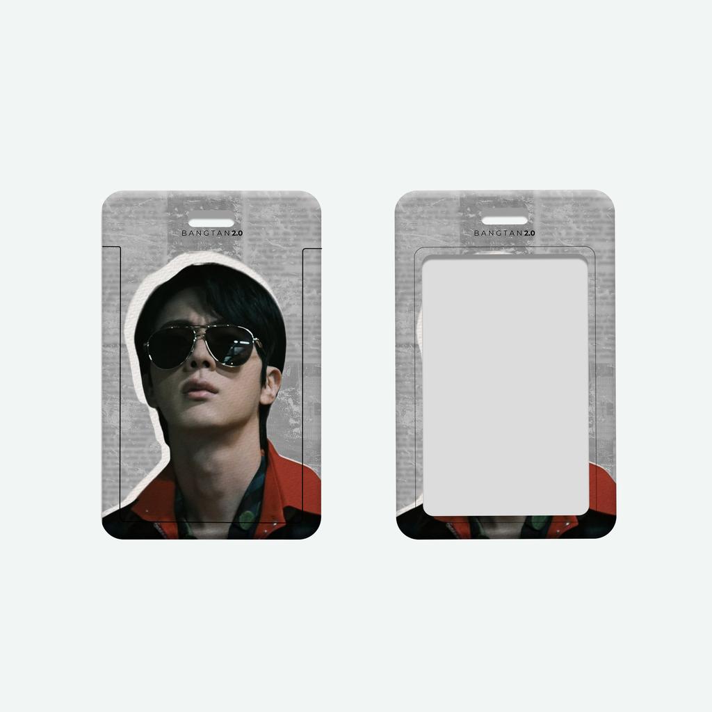 8pcs BTS Photocard Holder, Kpop Movie Style ID Badge & Card Case with Member Portrait, ARMY Fans Collectible Card Cover