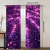 2pc,  Party Curtains Pink Abstract Star Machine Washable Polyester,Without Electricity Wall Decor Applies to Holiday Parties