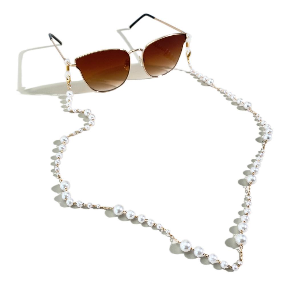 Design Sense Gypsy Imitation Pearl Glasses Decorative Neck Chain Mask Rope Multi-Purpose Glasses Chain