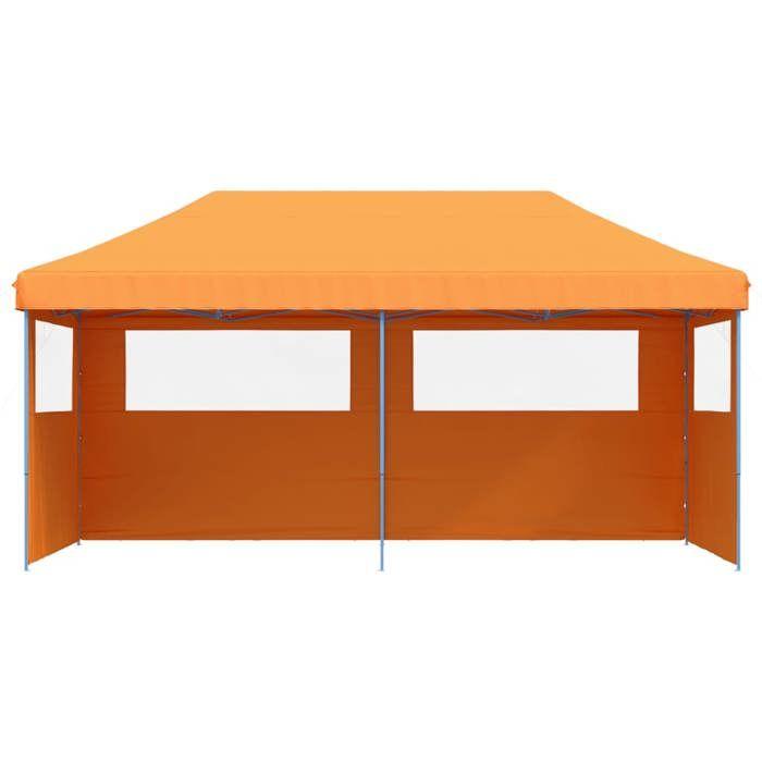 VidaXL Tente de réception pliable escamotable avec 3 parois latérales, tente, tente à auvent, auvent de gazebo, tente 4004945