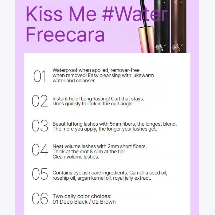 KissMe Heroine Make Advanced Film Mascara Water Proof Free (Long / Volume) (4 Options)