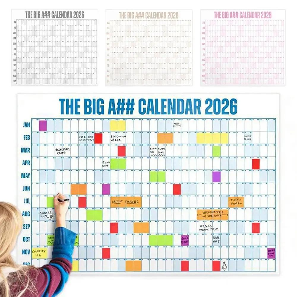 New Large 2026 Calendar Planner Sheet Schedule Sticker Planner Target 365 Days Planner Sheet Wall Calendar Office Supplies blu