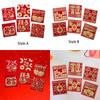 6 Pieces Chinese Red Envelopes Packets Hong Bao Spring Festival Supplies for Wedding