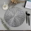 Round Hollow PVC Placemat Waterproof Heat-Resistant Table Mats Elegant Home Restaurant Dining Decor Scratch-Proof Dirt-Resistant Insulation Mat