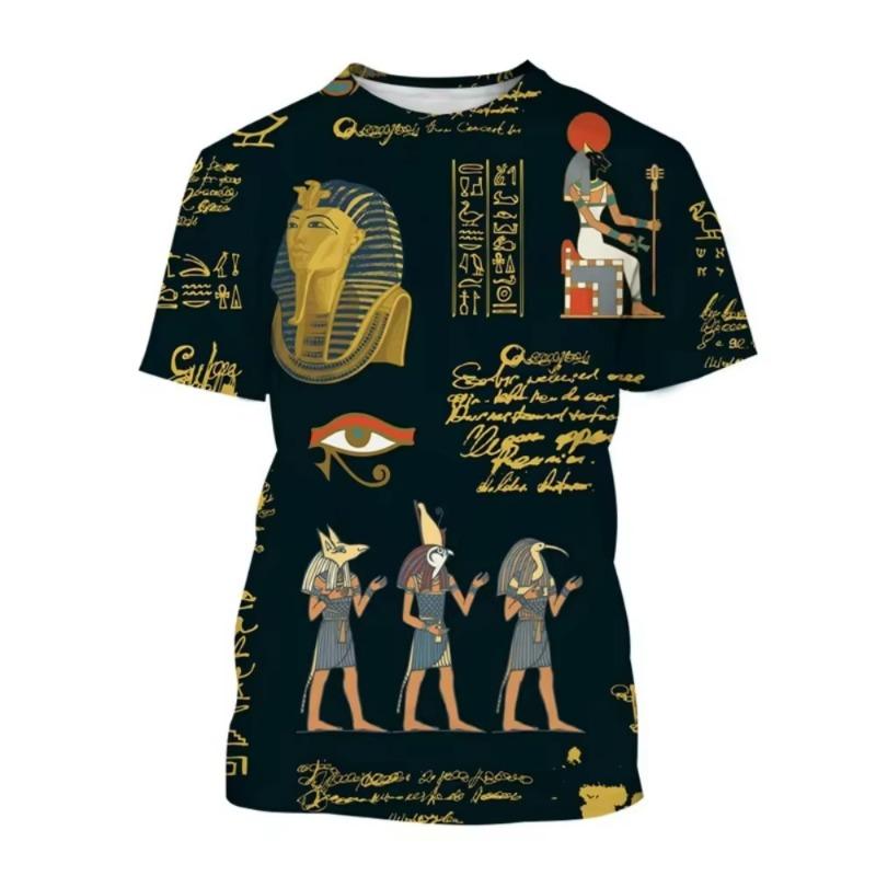 Summer Men T-shirt 3D T Shirt Men's God Eye of Egypt Women Short Sleeve T-Shirts Kid T-shirt Y2k