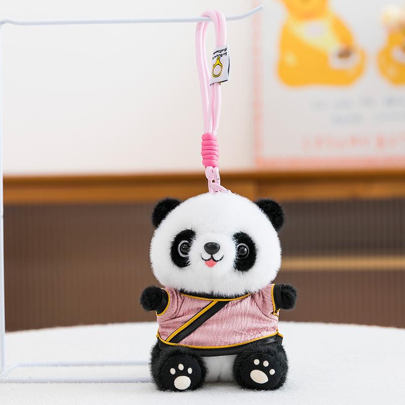 Chinese Style Cute Panda Pendant Plush Toy with Logo