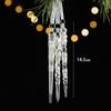 Crystal Christmas Ornaments for Tree Decorations-Hanging Acrylic Deer Icicle Ornaments with Drop Pendants Home Party Accessories
