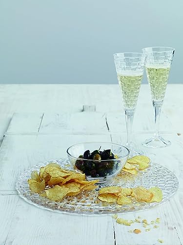 Nachtmann Clear 32cm Cake Stand with Bossa Nova Cake Plate/Chip and Dip 77809