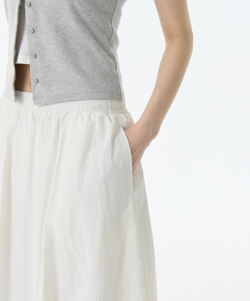 Musinsa Standard Woman Women'S Balloon Banding Long Skirt [White]