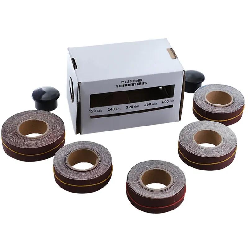 5 Pcs Emery Cloth Roll Abrasive Belt Abrasive Belt Dry Sanding Five-axis Polishing Tools Pull-out Sanding Belt
