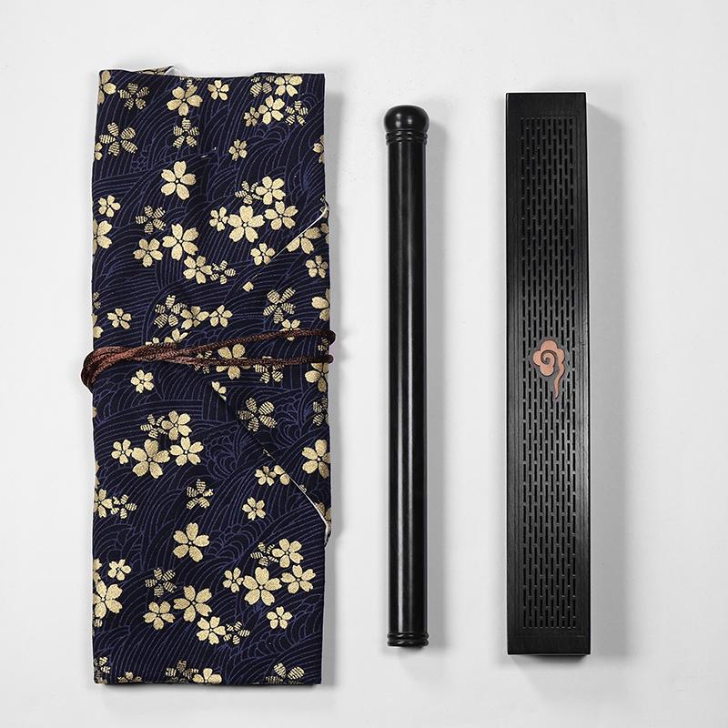 Purple Ebony & Sandalwood Incense Holder - Wooden Agarbatti Stand for Indoor Use.