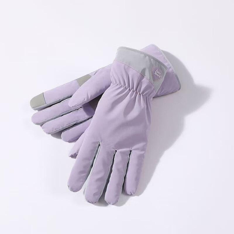 Women s Velvet Heart Warm Cycling Gloves One Size