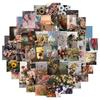 Retro Floral Landscape Graffiti Stickers Decorative Suitcase Pen Guitar Notebook Waterproof Stickers