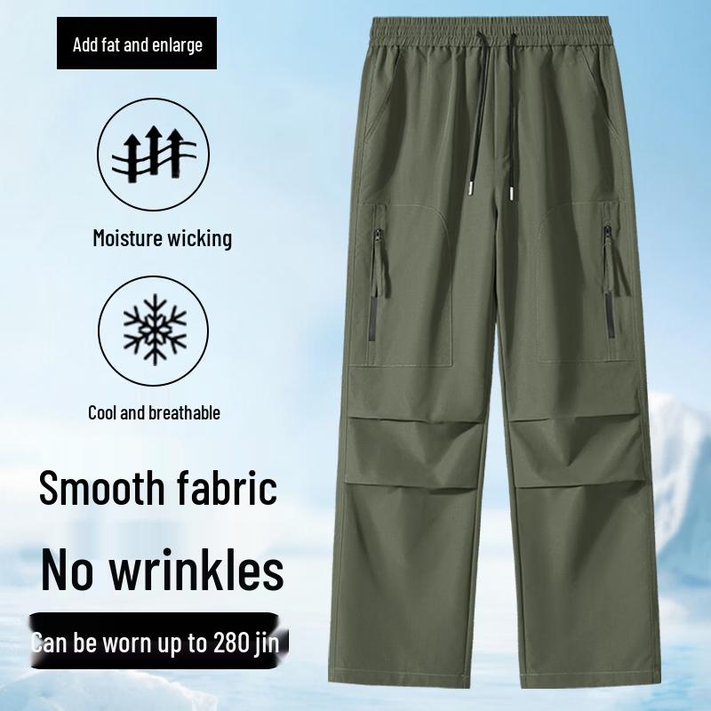 Men s Plus Size Summer Breathable Casual Cargo Pants 5XL