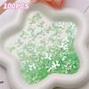 100 Pcs Nail Art Decorations Clear Transparent Bow Colorful Ice Transparent Resin Rhinestones For DIY Manicure Phone Case And Craft Decoration